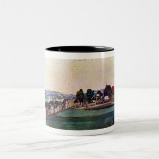 Nuremberg, Suburb with a church Two-Tone Coffee Mug