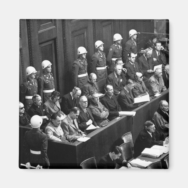 Nuremberg Trials.  Looking down on_War Image Magnet (Front)