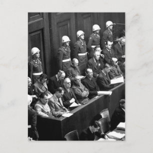 Nuremberg Trials.  Looking down on_War Image Postcard