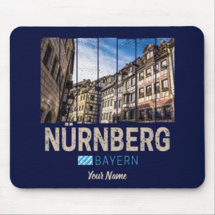 Nuremberg Vintage Bavaria Germany Souvenir Mouse Pad