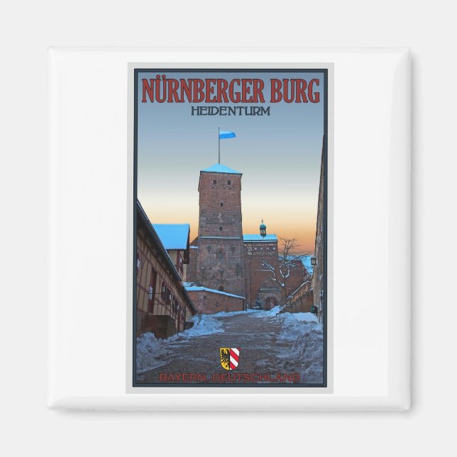 Nürnberg - Heidenturm Winter Magnet (Front)