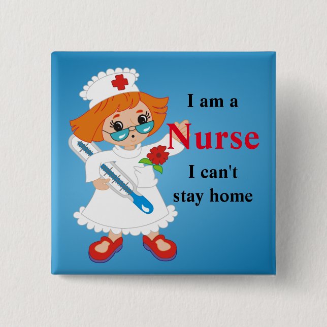 Nurse 15 Cm Square Badge (Front)