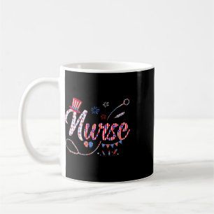 Nurse 4th Of July American Flag Independence Day Coffee Mug