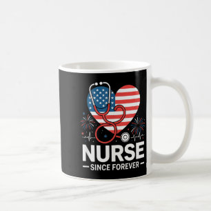 Nurse 4th of July American Flag Patriotic USA Coffee Mug