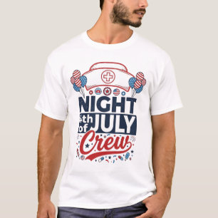 Nurse 4th of July Night Crew Patriotic Shirt Desig