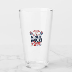 Nurse 4th of July Night Crew Patriotic Shirt Desig Glass