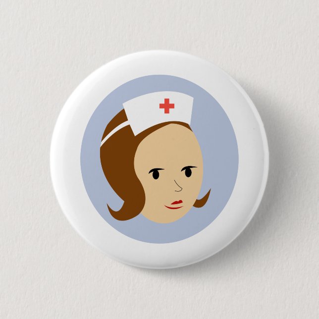 Nurse 6 Cm Round Badge (Front)