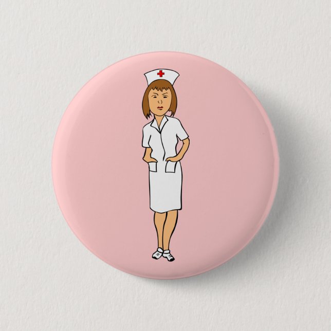 Nurse 6 Cm Round Badge (Front)