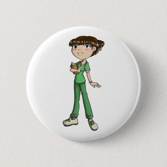Nurse 6 Cm Round Badge (Front)