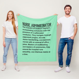 Nurse administrator fleece blanket