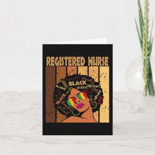 Nurse Afro African American Black History Month Card