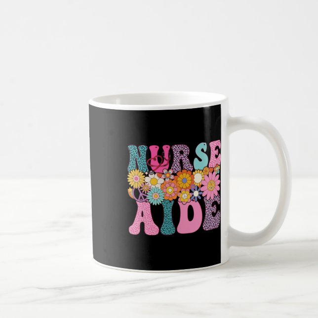 Nurse Aide Week Groovy Leopard Appreciation Day Fo Coffee Mug (Right)