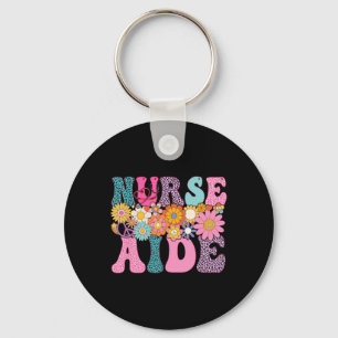 Nurse Aide Week Groovy Leopard Appreciation Day Fo Key Ring