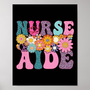 Nurse Aide Week Groovy Leopard Appreciation Day Fo Poster