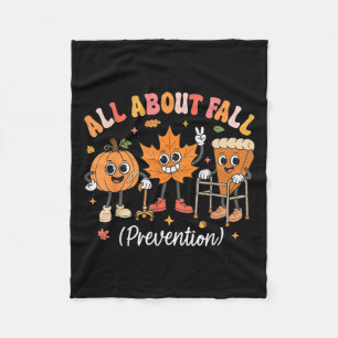 Nurse All About Fall Prevention Fall Physical Ther Fleece Blanket