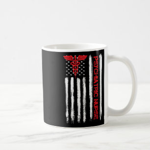 Nurse American Flag Rn Mental Health Psych Nurse Coffee Mug