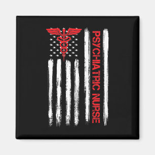 Nurse American Flag Rn Mental Health Psych Nurse  Magnet