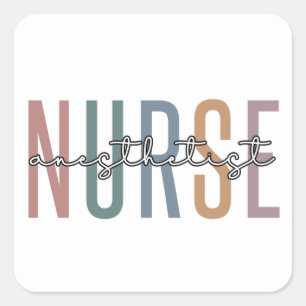 Nurse Anaesthetist CRNA Gifts for anesthesiologist Square Sticker