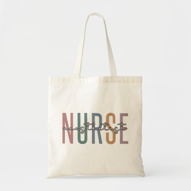 Nurse Anaesthetist CRNA Gifts for anesthesiologist Tote Bag (Front)