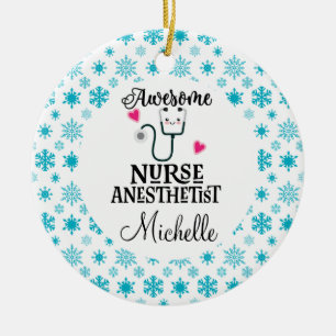 Nurse Anaesthetist Custom Gift Ceramic Ornament