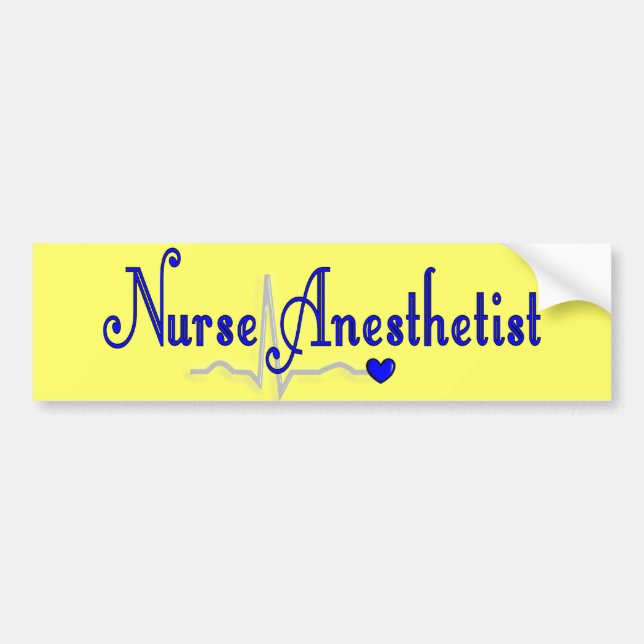 Nurse Anaesthetist Gifts Bumper Sticker (Front)