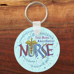 Nurse Anaesthetist Motto Keychain