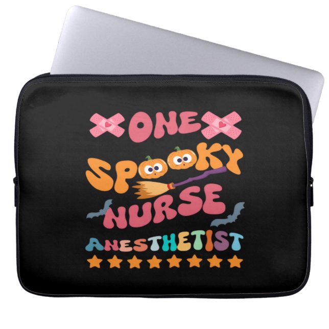 Nurse Anaesthetist - One Spooky Nurse Anaesthetist Laptop Sleeve (Front)