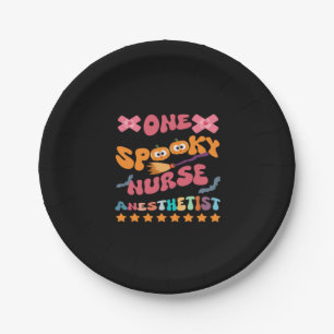 Nurse Anaesthetist - One Spooky Nurse Anaesthetist Paper Plate