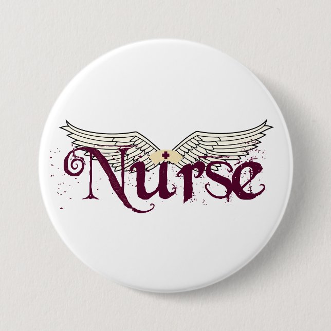 Nurse Angel 7.5 Cm Round Badge (Front)