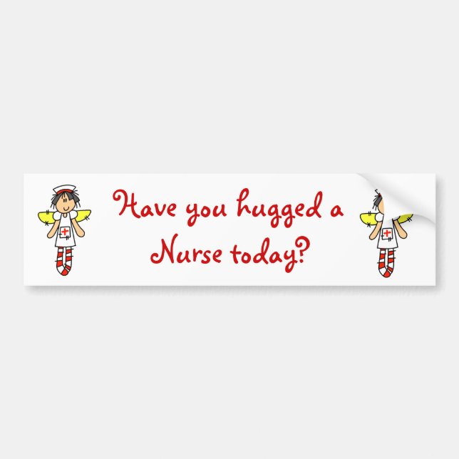 Nurse Angel Bumper Sticker (Front)