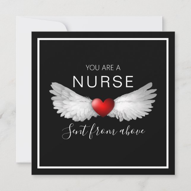 Nurse Angel Wings Heart Thank You (Front)