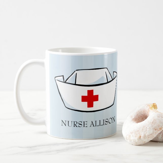 Nurse Appreciation Add Name Coffee Mug (With Donut)