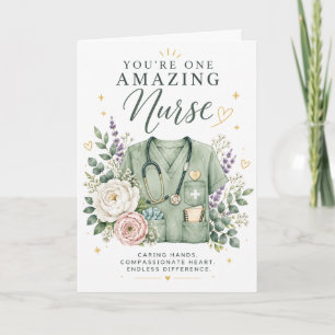 Nurse Appreciation Card Thank You Nurse Card