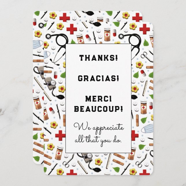 Nurse Appreciation Cards (Front/Back)