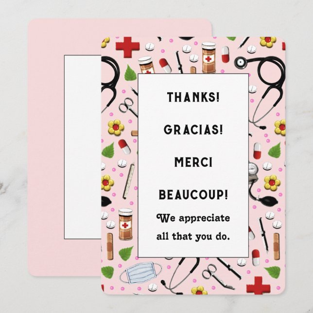 Nurse Appreciation Cards (Front/Back)