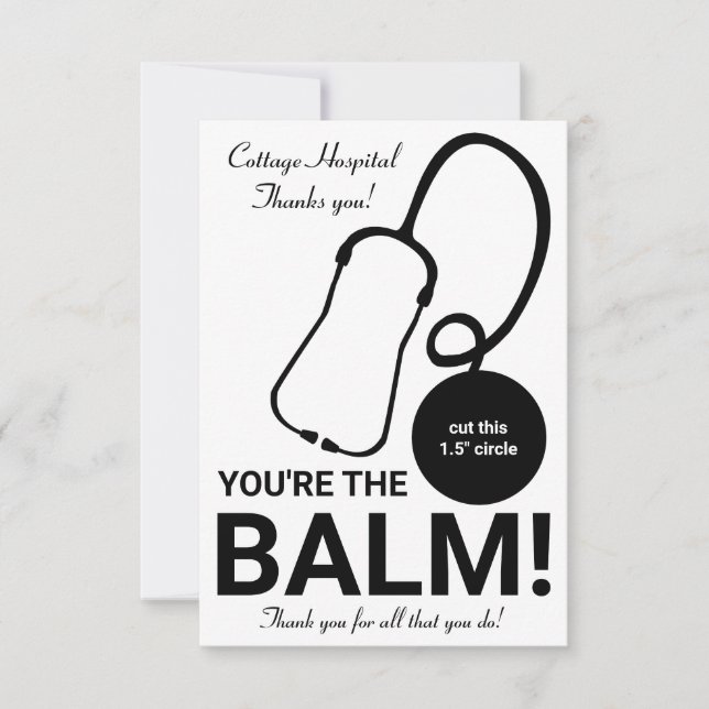 Nurse Appreciation, EOS lip balm thank you gift Invitation (Front)