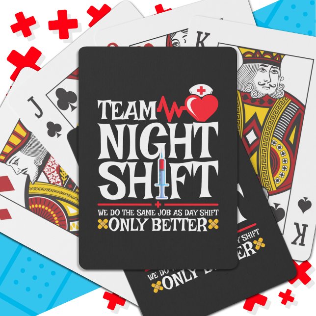Nurse Appreciation Funny Team Night Shift Nurse Playing Cards (Creator Uploaded)