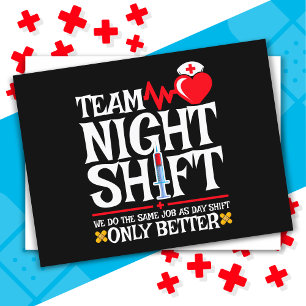 Nurse Appreciation Funny Team Night Shift Nurse Postcard