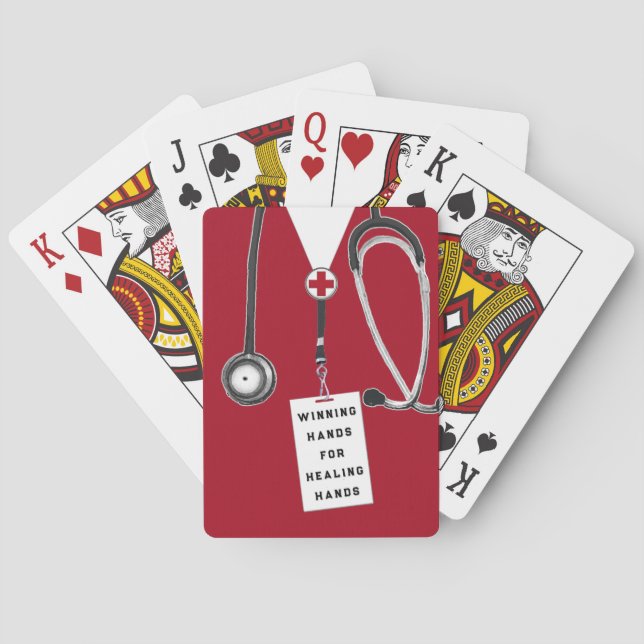 Nurse Appreciation Gift Playing Cards (Back)