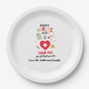 NURSE Appreciation Gift Tag Happy Nurses Week Gift Paper Plate