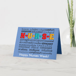 Nurse Appreciation Greeting Card Blue