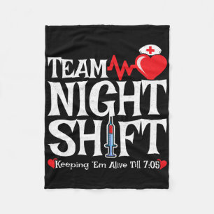 Nurse Appreciation - Night Shift Nurse - Team Nigh Fleece Blanket