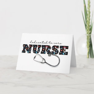 NURSE Appreciation on Nurses Day Black Pattern Card