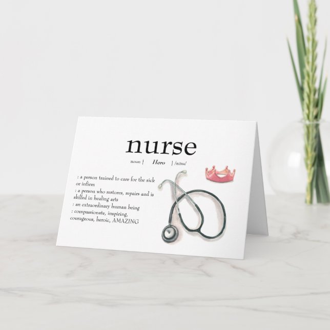 Nurse Appreciation Personalised Thank You Card (Front)