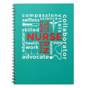 Nurse Art Accessorie Abstract Typo Design Gift Notebook