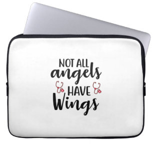 Nurse Art Not All Angels Have Wings Laptop Sleeve