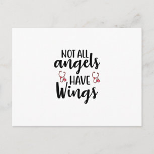 Nurse Art Not All Angels Have Wings Postcard