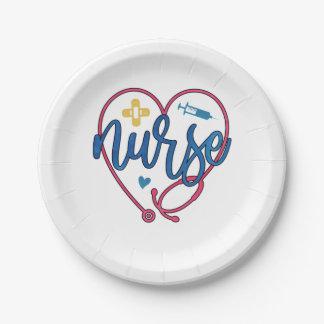 Nurse Art Nurse Paper Plate