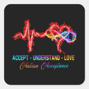 Nurse Autism Accept Understand Love Autism Awarene Square Sticker