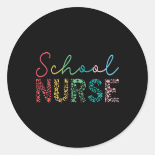 Nurse Back To School Nurse Elements Graphic Classic Round Sticker